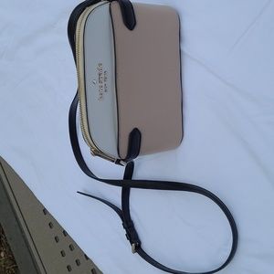 Kate Spade tan & white small bag